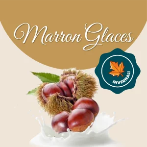 Si vede un'immagine che racchiude i principali ingredienti di marron glaces: latte e marroni.